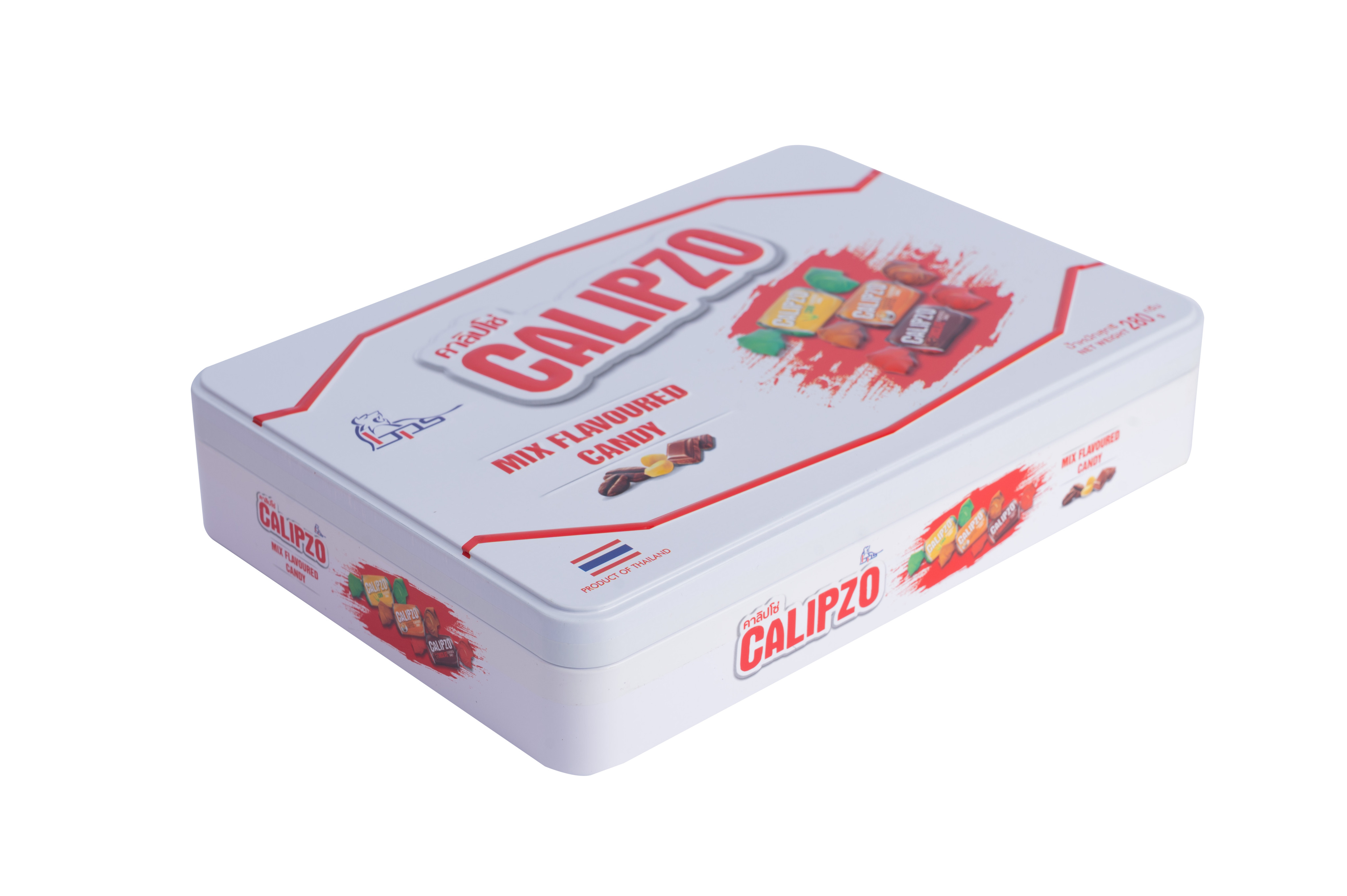 Kẹo sắt Calipzo mix 280g ( 10 hộp/ thùng ) Màu trắng